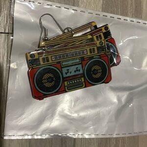 Boombox earrings new in package